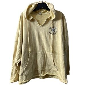 Women’s Old Navy Vintage Style 1994 Logo Yellow cropped hoodie - Size XL